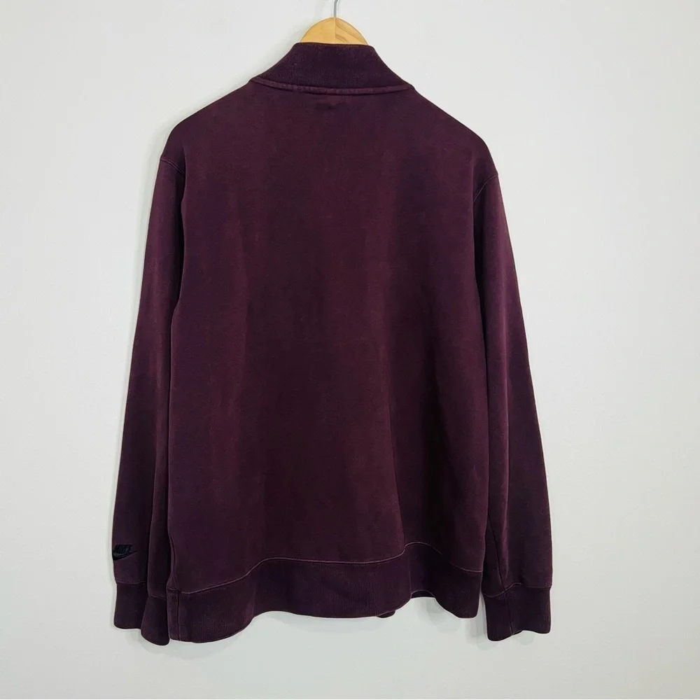 Nike Sportswear Maroon Fleece Destroyer Bomber Jacket L - Picture 6 of 7